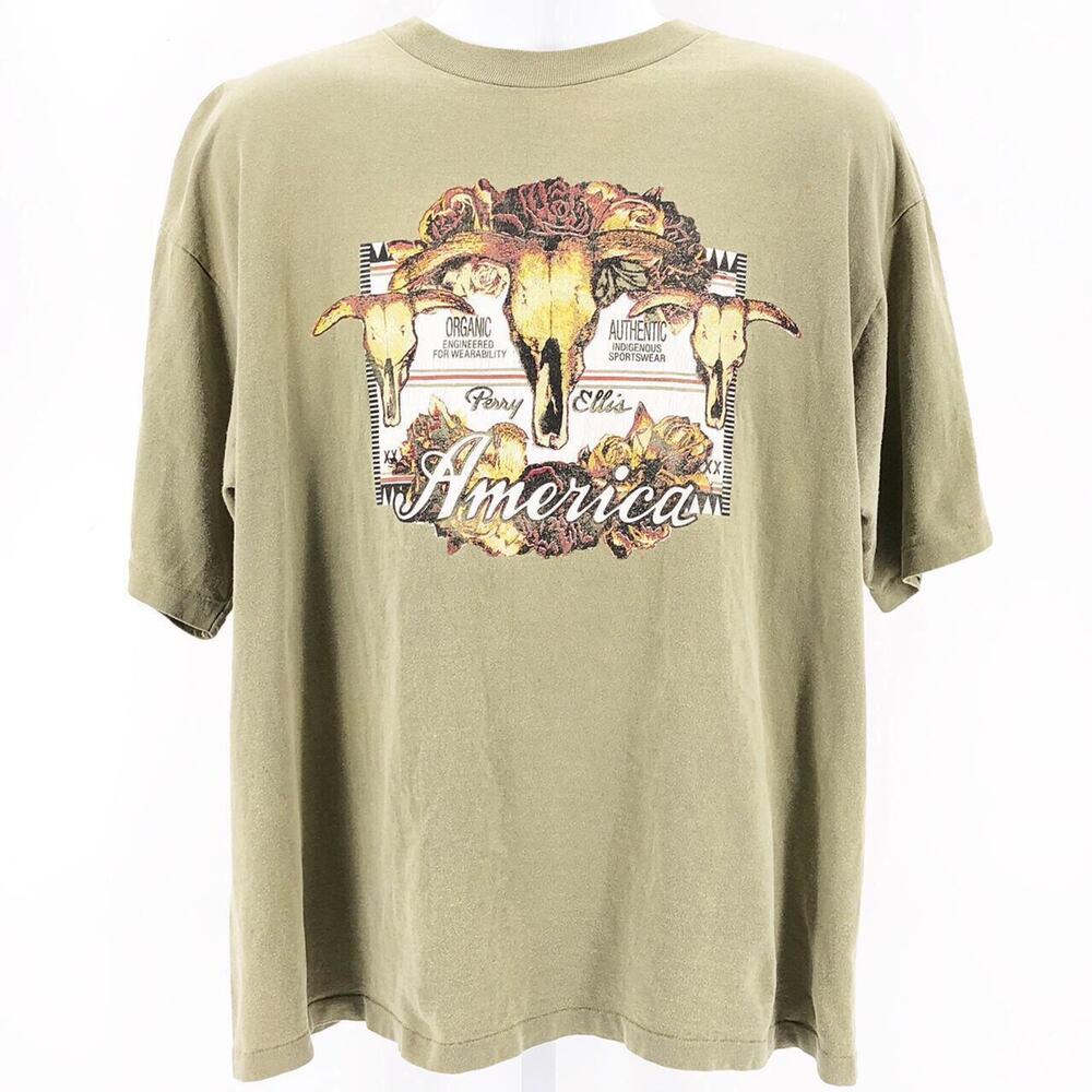 Perry Ellis America graphic tshirt Y2K vintage
